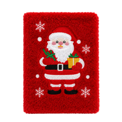 Christmas Plush Notebook – A5 Fuzzy Holiday Journal