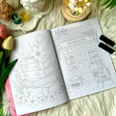 Meditative Coloring Experience – Ink Tracing Art Book