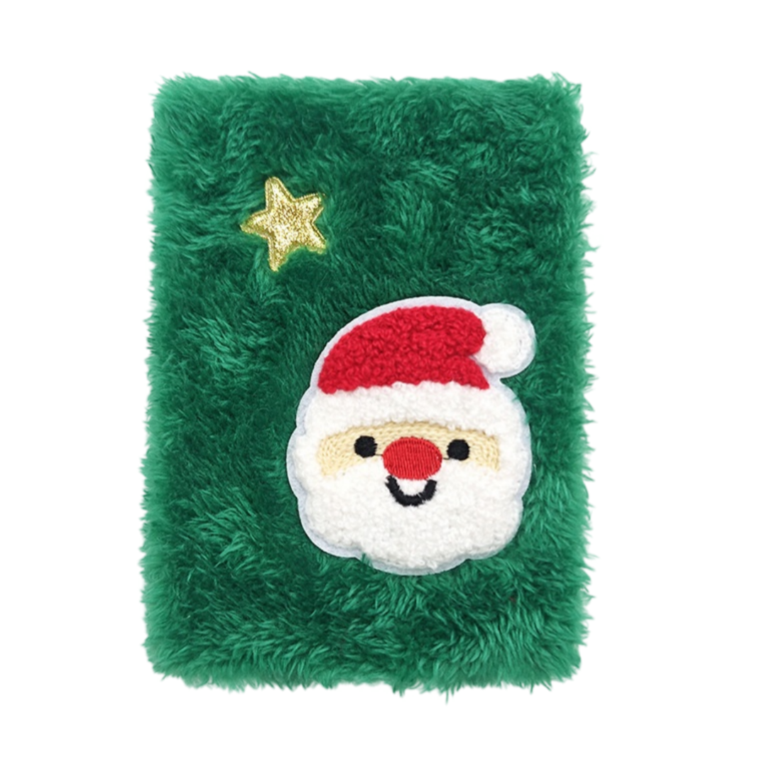 Christmas Plush Notebook – Soft Fuzzy Holiday Journal