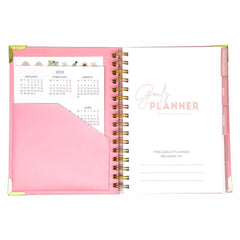 Goals Planner Notebook – Hardcover Spiral-Bound Journal for Daily Planning & Goal Setting