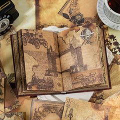 Vintage Floral Junk Journal – 192-Page Writing & Scrapbook Notebook