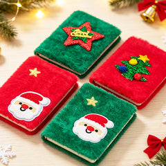 Christmas Plush Notebook – Soft Fuzzy Holiday Journal