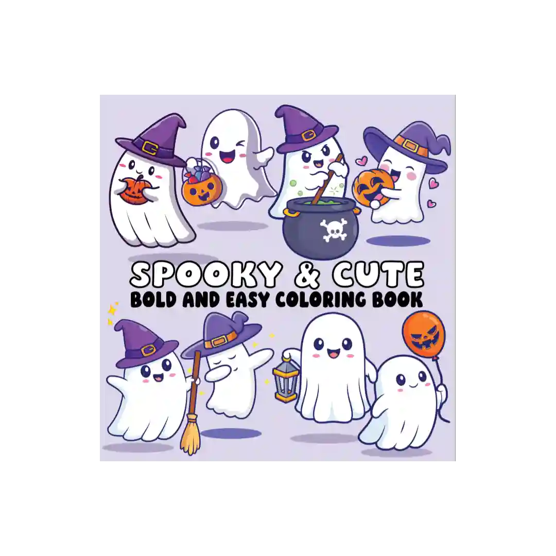 Spooky & Cute Halloween Coloring Book