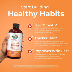 Liquid Morning Multivitamin + Hair Growth - Peach Mango