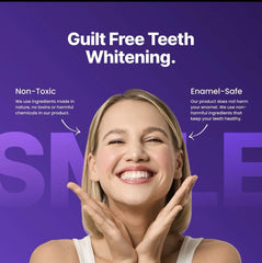 Purple Teeth Whitening Strips 42 Counts | 8x Brighter Smile in 30 Mins