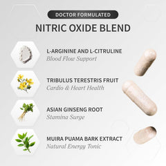 Supplements Nitric Oxide Supplement w/L-Arginine to Support Energy,60Count